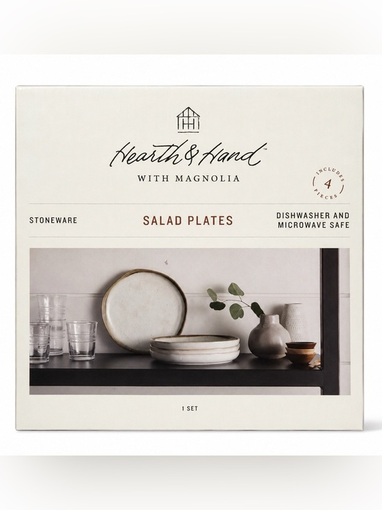 Hearth & Hand with Magnolia Other - Hearth & Hand Salad Plates 4pk Cream Stoneware Farmhouse NEW IN BOX